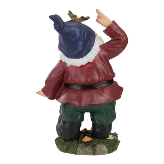 Northlight 11.25" Red and Green Gnome with Butterfly Outdoor Garden Statue {5}