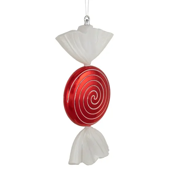 Northlight Swirl Peppermint Candy Shatterproof Commercial Christmas Ornament - 18" - Red {5}