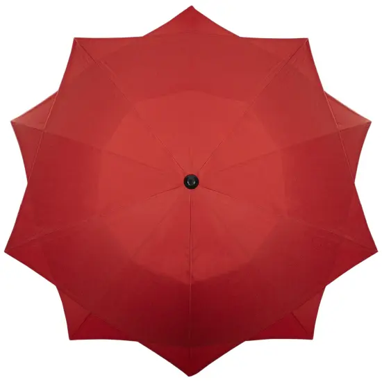 Northlight 8.85ft Outdoor Patio Lotus Umbrella with Hand Crank, Terracotta Orange {4}