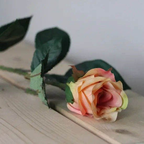 Allstate Rose Blossom Artificial Floral Spray - 21" - Peach Orange {5}