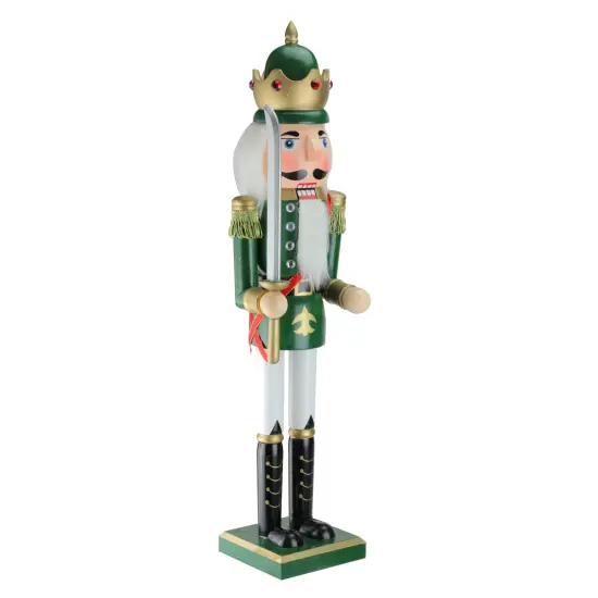 Northlight 24" Green and Gold Christmas Nutcracker King with Sword {5}