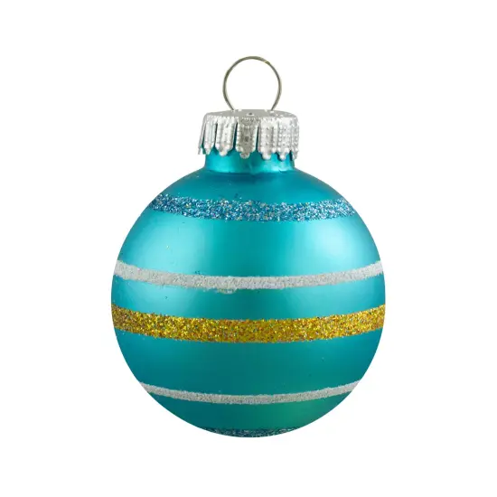 Northlight Matte Glass Christmas Ball Ornaments - 1.5" (40mm) - Multicolor - 10ct {4}