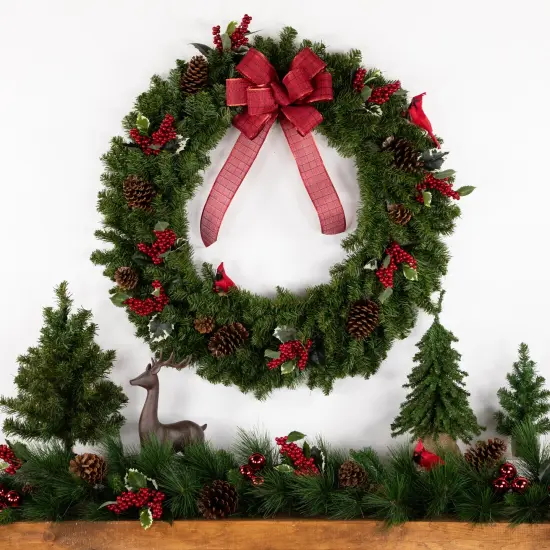 Northlight Artificial Canadian Pine Christmas Wreath - 36" - Unlit Green {4}