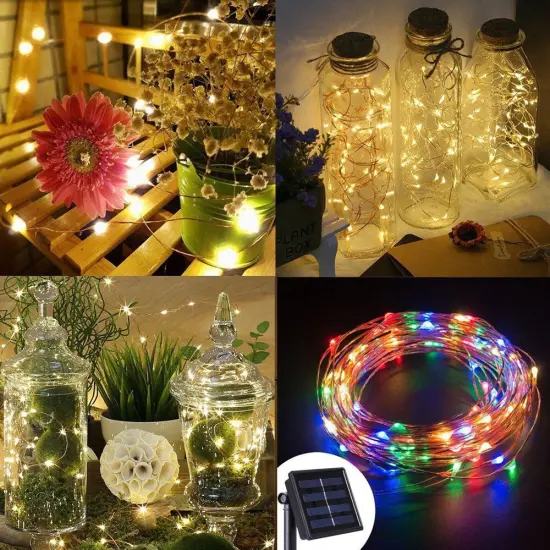 Kitcheniva Outdoor Waterproof Solar String LED Lights Christmas Decor 100 LED White {5}