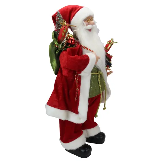 Northlight 24" Red and White Santa Claus with Presents and Drum Christmas Figure {4}