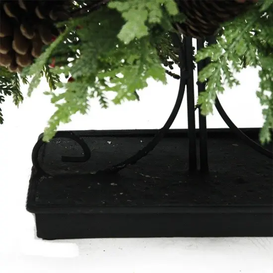 Allstate 36" Green and Red Slim Mixed Cedar Artificial Christmas Tree - Unlit {4}