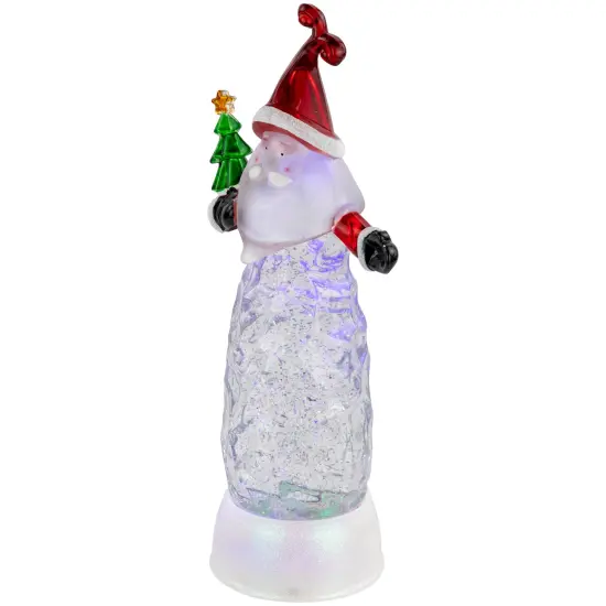Northlight LED Lighted Santa Acrylic Christmas Snow Globe - 12" Clear {7}