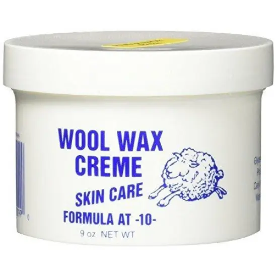 Wool Wax Creme Lotion, Lightly Scented Skin Care Formula, Lanolin in Glycerol Base, 9 oz tub {1}