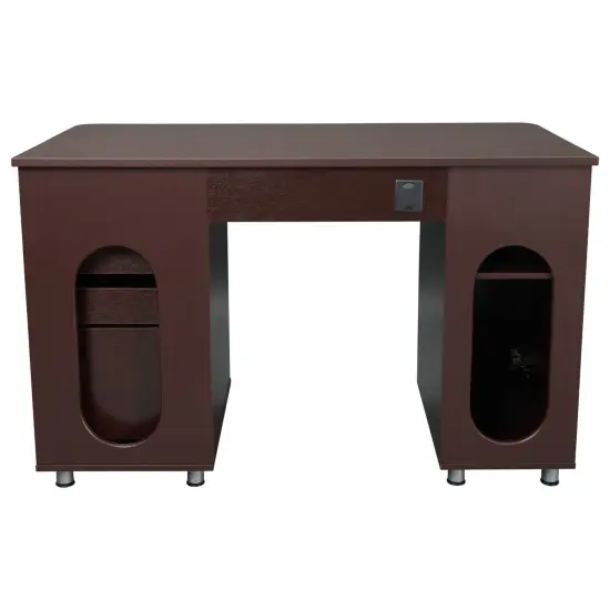 Techni Office Solutions 48" Brown Chocolate Unique Techni Mobili Complete Workstation Computer Desk with Storage {7}