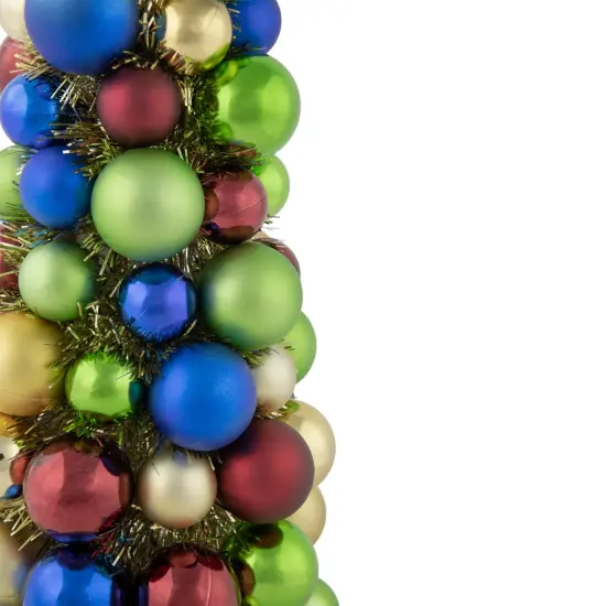 Northlight Shatterproof Ball Christmas Tree with Tinsel - 15.75" - Multicolor {5}