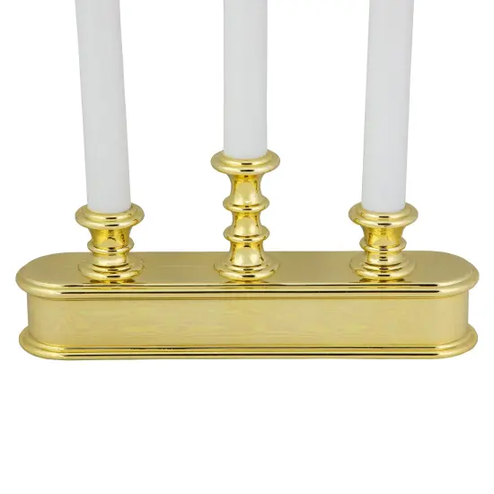 Northlight LED 3-Light Candolier Window Candle - 10" - White and Gold {7}