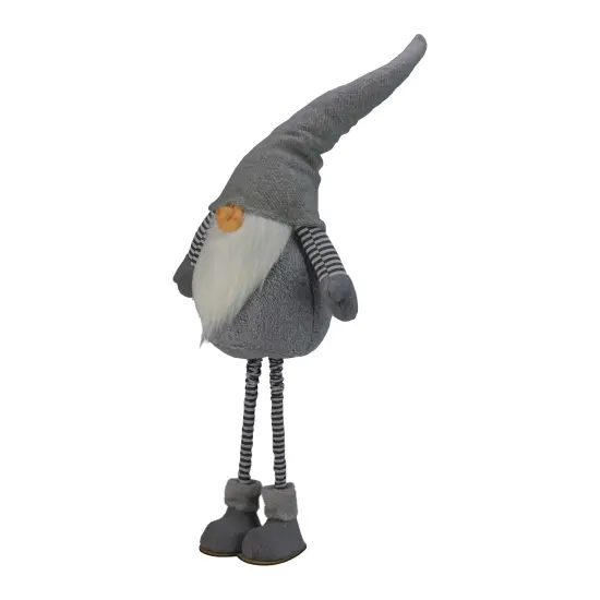 Northlight Chubby Adjustable Height Smirking Gnome - 42" - Gray and White {6}