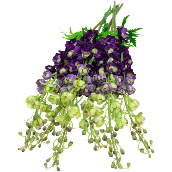 Northlight Real Touch&trade; Magenta Purple Delphinium Artificial Floral Stems, Set of 6 - 40" {6}