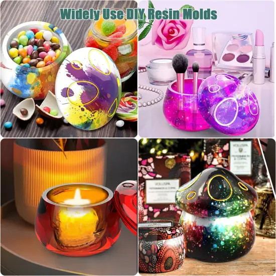 Kitcheniva DIY Craft 3D Mushroom Silicone Resin Casting Mold {3}
