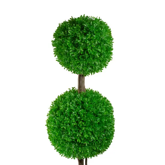 Northlight 60" Triple Sphere Artificial Boxwood Topiary Potted Plant Green {4}