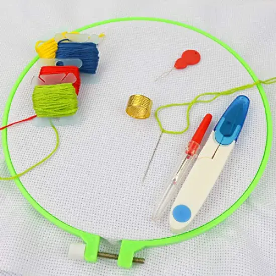 Similane 6 Pieces Embroidery Hoops, Plastic Circle Cross Stitch Hoop Ring 3.4 inch to 10.2 inch (Multicolor) for Embroidery and Cross Stitch {6}