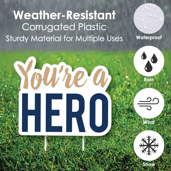 Big Dot of Happiness Thank You to Our Heroes - Yard Sign and Outdoor Lawn Decorations - Appreciation Yard Signs - Set of 8 {4}
