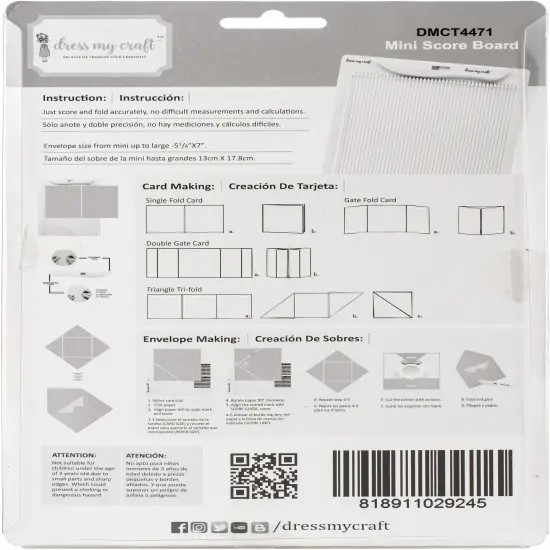 Dress My Craft Multi Purpose Mini Score Board-8.5"X6.3" {3}