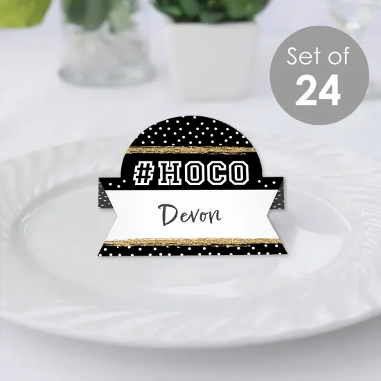 Big Dot of Happiness HOCO Dance - Homecoming Tent Buffet Card - Table Setting Name Place Cards - Set of 24 {3}