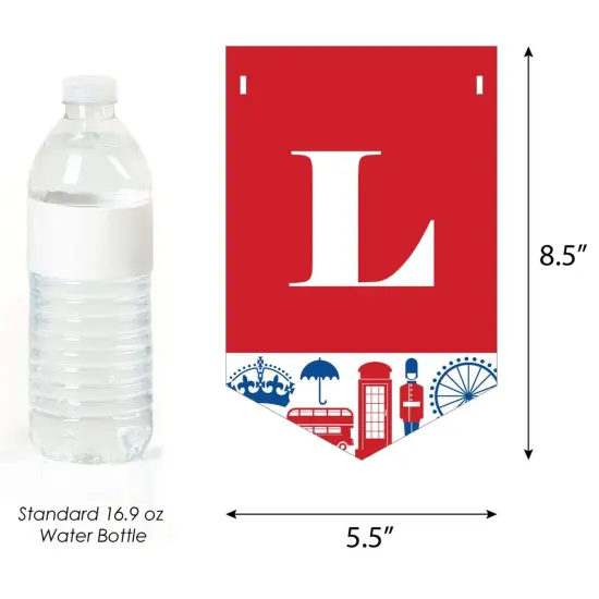 Big Dot of Happiness Cheerio, London - British UK Party Bunting Banner - Party Decorations - Let's Have a Jolly Good Time {4}