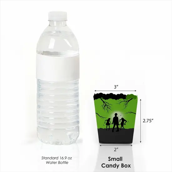 Big Dot of Happiness Zombie Zone - Party Mini Favor Boxes - Halloween or Birthday Zombie Crawl Party Treat Candy Boxes - Set of 12 {4}