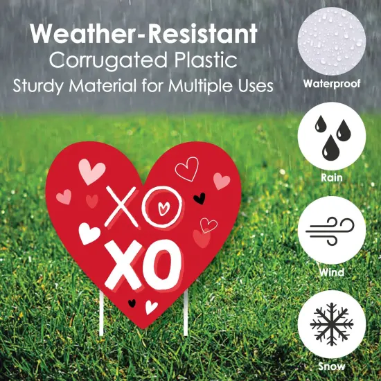 Big Dot of Happiness Happy Valentine's Day - Hearts, Envelope Lawn Decorations - Outdoor Valentine Hearts Party Yard Decorations - 10 Piece {6}