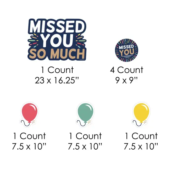 Big Dot of Happiness Miss You - Yard Sign and Outdoor Lawn Decorations - Welcome Back Yard Signs - Set of 8 {7}