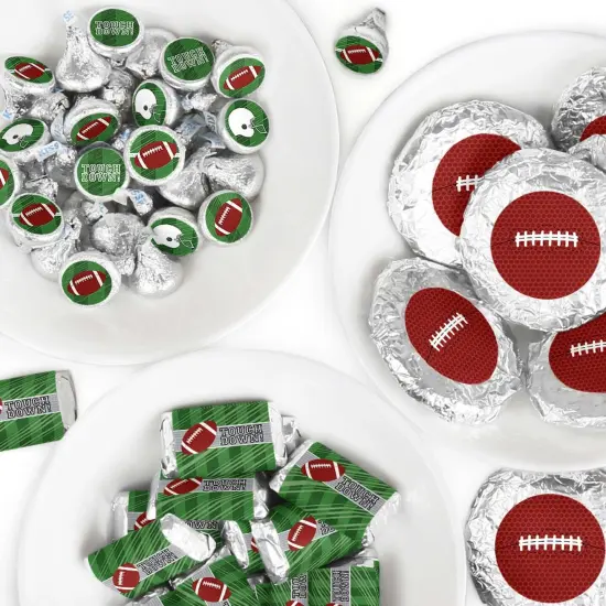 Big Dot of Happiness End Zone - Football - Baby Shower or Birthday Party Candy Favor Sticker Kit - 304 Pieces {1}