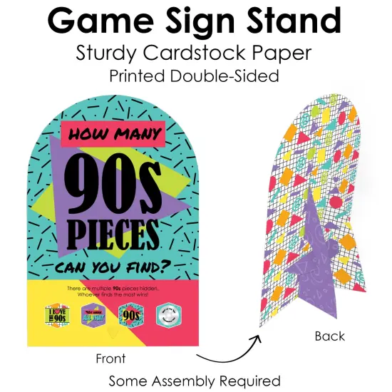 Big Dot of Happiness 90&rsquo;s Throwback - 1990s Party Scavenger Hunt - 1 Stand and 48 Game Pieces - Hide and Find Game {7}