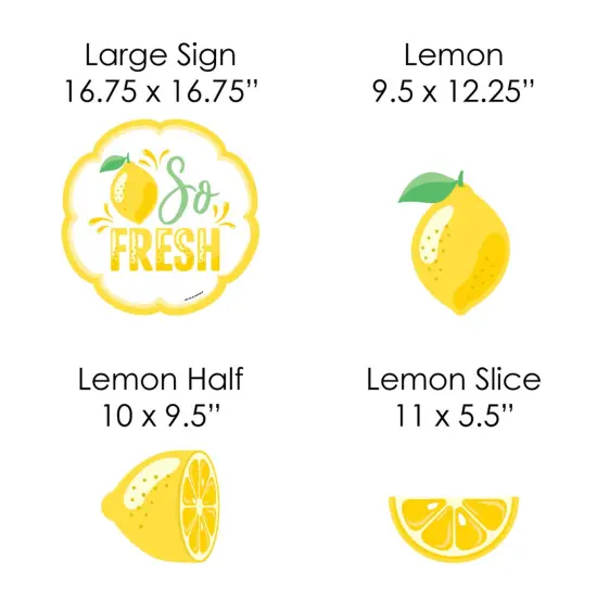 Big Dot of Happiness So Fresh - Lemon - Yard Sign and Outdoor Lawn Decorations - Citrus Lemonade Party Yard Signs - Set of 8 {7}