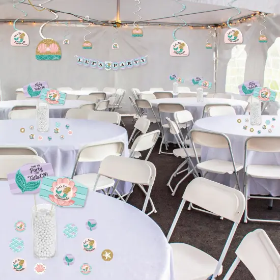 Big Dot of Happiness Let's Be Mermaids - Baby Shower or Birthday Party Supplies Decoration Kit - Decor Galore Party Pack - 51 Pieces {4}