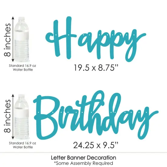 Big Dot of Happiness Arctic Polar Animals - Winter Birthday Party Letter Banner Decoration - 36 Banner Cutouts and Happy Birthday Banner Letters {7}