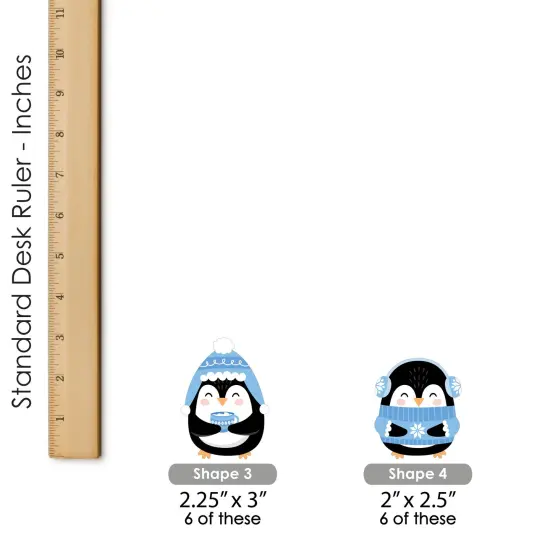 Big Dot of Happiness Winter Penguins - DIY Shaped Holiday and Christmas Party Cut-Outs - 24 Count {7}