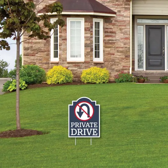 Big Dot of Happiness Private Drive - Outdoor Lawn Sign - Driveway Yard Sign - 1 Piece {4}