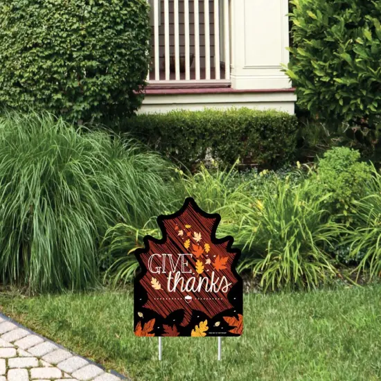 Big Dot of Happiness Give Thanks - Outdoor Lawn Sign - Thanksgiving Party Yard Sign - 1 Piece {1}