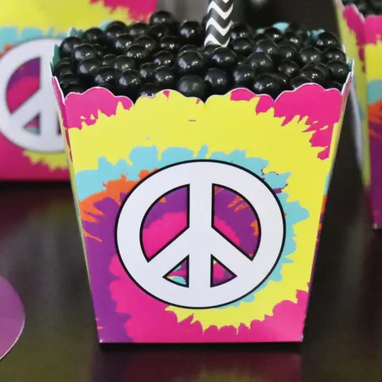 Big Dot of Happiness 60's Hippie - Party Mini Favor Boxes - 1960s Groovy Party Treat Candy Boxes - Set of 12 {7}