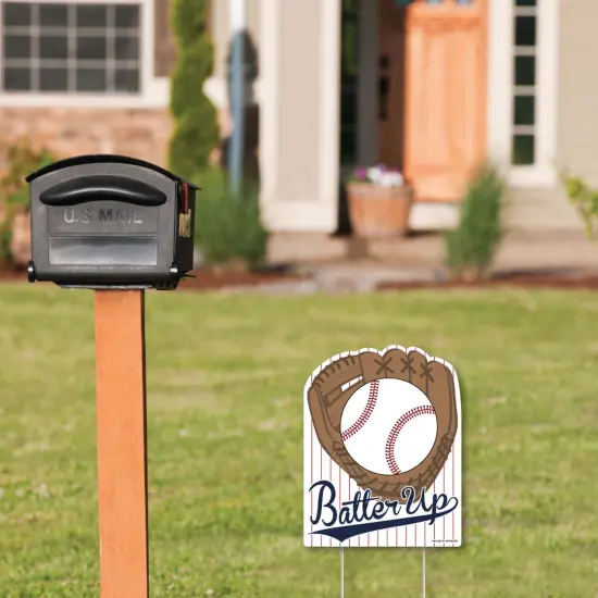 Big Dot of Happiness Batter Up - Baseball - Outdoor Lawn Sign - Baby Shower or Birthday Party Yard Sign - 1 Piece {3}