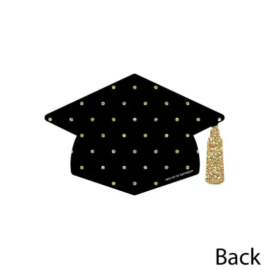 Big Dot of Happiness Gold - Tassel Worth The Hassle - Grad Cap Decorations DIY Graduation Party Essentials - Set of 20 {4}