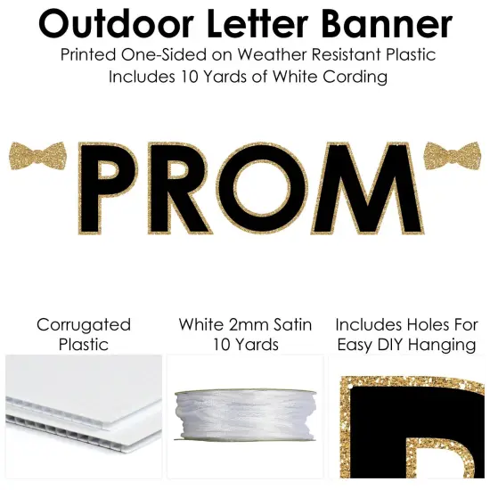 Big Dot of Happiness Prom - Large Prom Night Party Decorations - Prom - Outdoor Letter Banner {6}