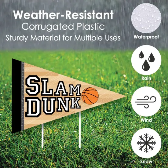 Big Dot of Happiness Nothin' but Net - Basketball - Yard Sign and Outdoor Lawn Decorations - Baby Shower or Birthday Party Yard Signs - Set of 8 {4}