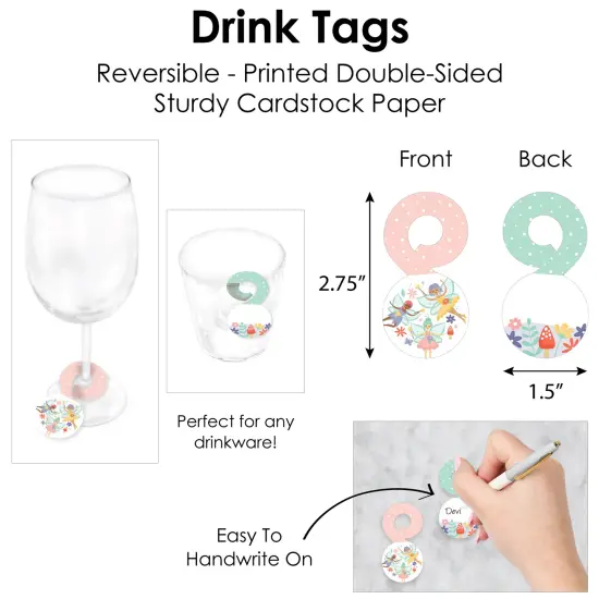 Big Dot of Happiness Let&rsquo;s Be Fairies - Fairy Garden Birthday Party Paper Charger and Table Decorations - Chargerific Kit - Place Setting for 8 {7}