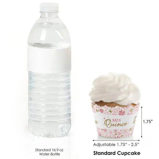 Big Dot of Happiness Mis Quince Anos - Quinceanera Sweet 15 Birthday Party Decorations - Party Cupcake Wrappers - Set of 12 {4}