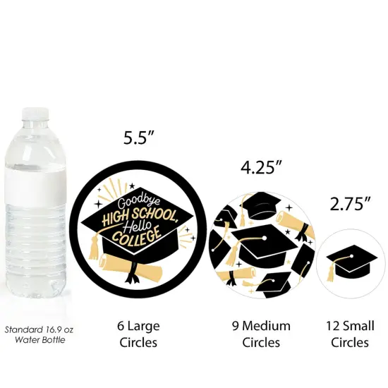 Big Dot of Happiness Hello College Graduation Party Giant Circle Confetti - Party Decorations - Large Confetti 27 Count {4}