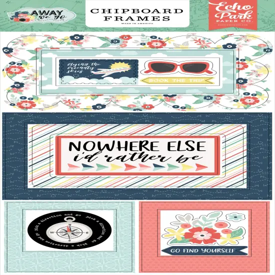 Away We Go Chipboard 6"X13"-Frames {1}