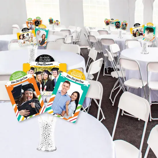 Big Dot of Happiness Still Got Class - High School Reunion Party Picture Centerpiece Sticks - Photo Table Toppers - 15 Pieces {4}