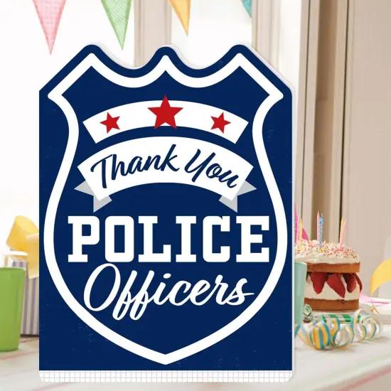 Big Dot of Happiness Thank You Police Officers - First Responders Appreciation Giant Greeting Card - Big Shaped Jumborific Card {3}