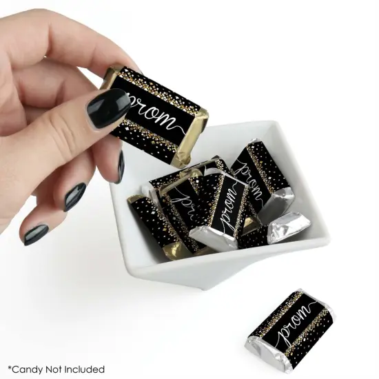 Big Dot of Happiness Prom - Mini Candy Bar Wrapper Stickers - Prom Night Party Small Favors - 40 Count {3}