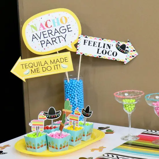 Big Dot of Happiness Funny Let's Fiesta - Fiesta Party Photo Booth Props Kit - 10 Piece {7}