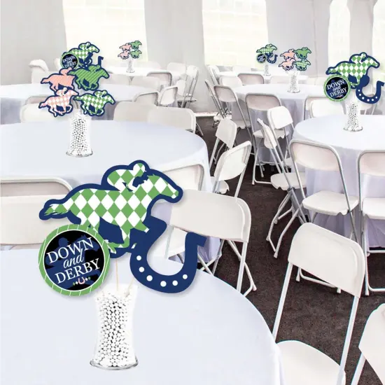 Big Dot of Happiness Kentucky Horse Derby - Horse Race Party Centerpiece Sticks - Showstopper Table Toppers - 35 Pieces {3}