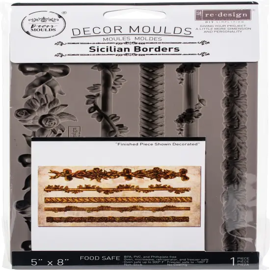 Prima Marketing Re-Design Mould 5"X8"X8mm-Sicilian Borders {1}